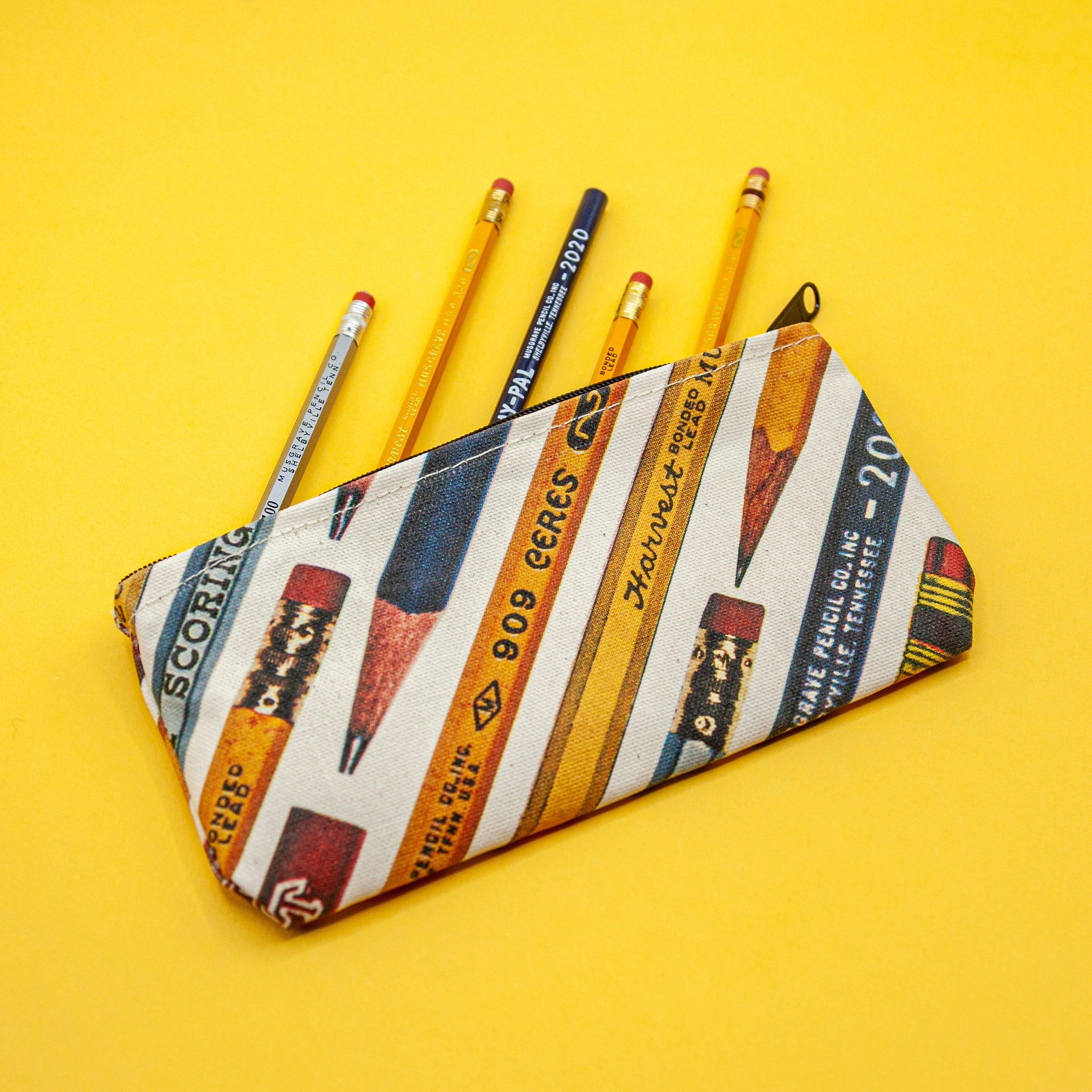 Zippered Waxed Canvas Pencil Pouch - Image 3